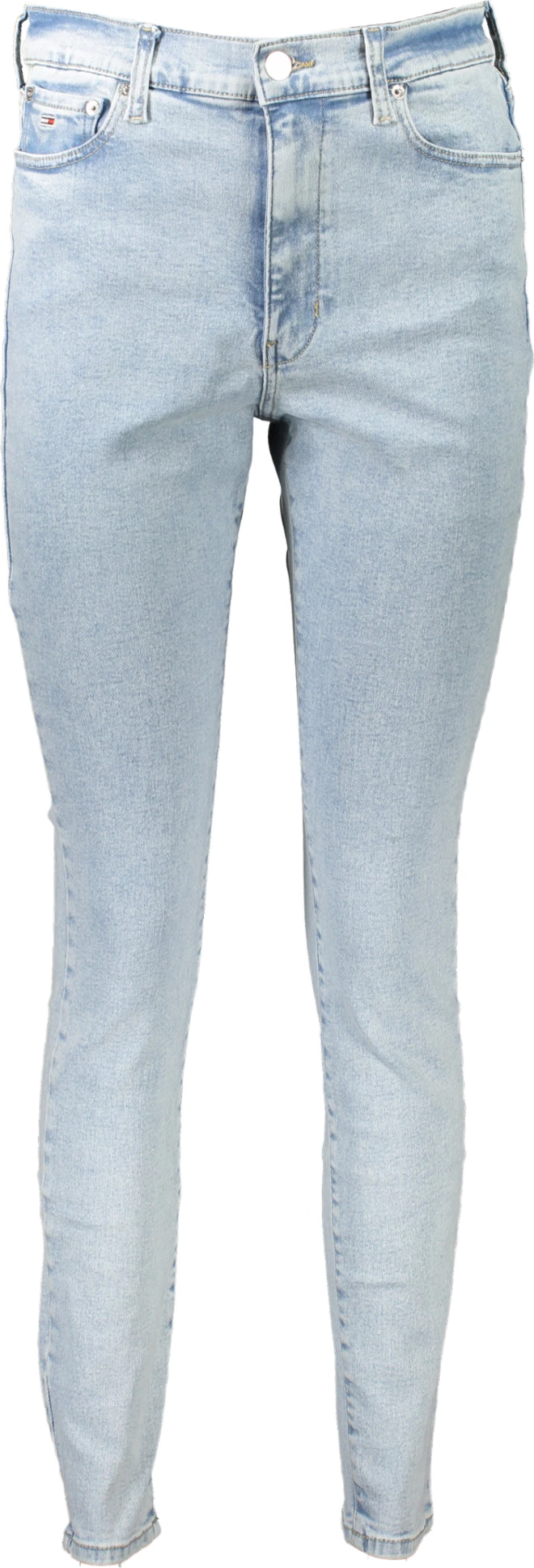 Pantallona xhins TOMMY HILFIGER Sylvia High Super Skinny femra, kaltër e çelët