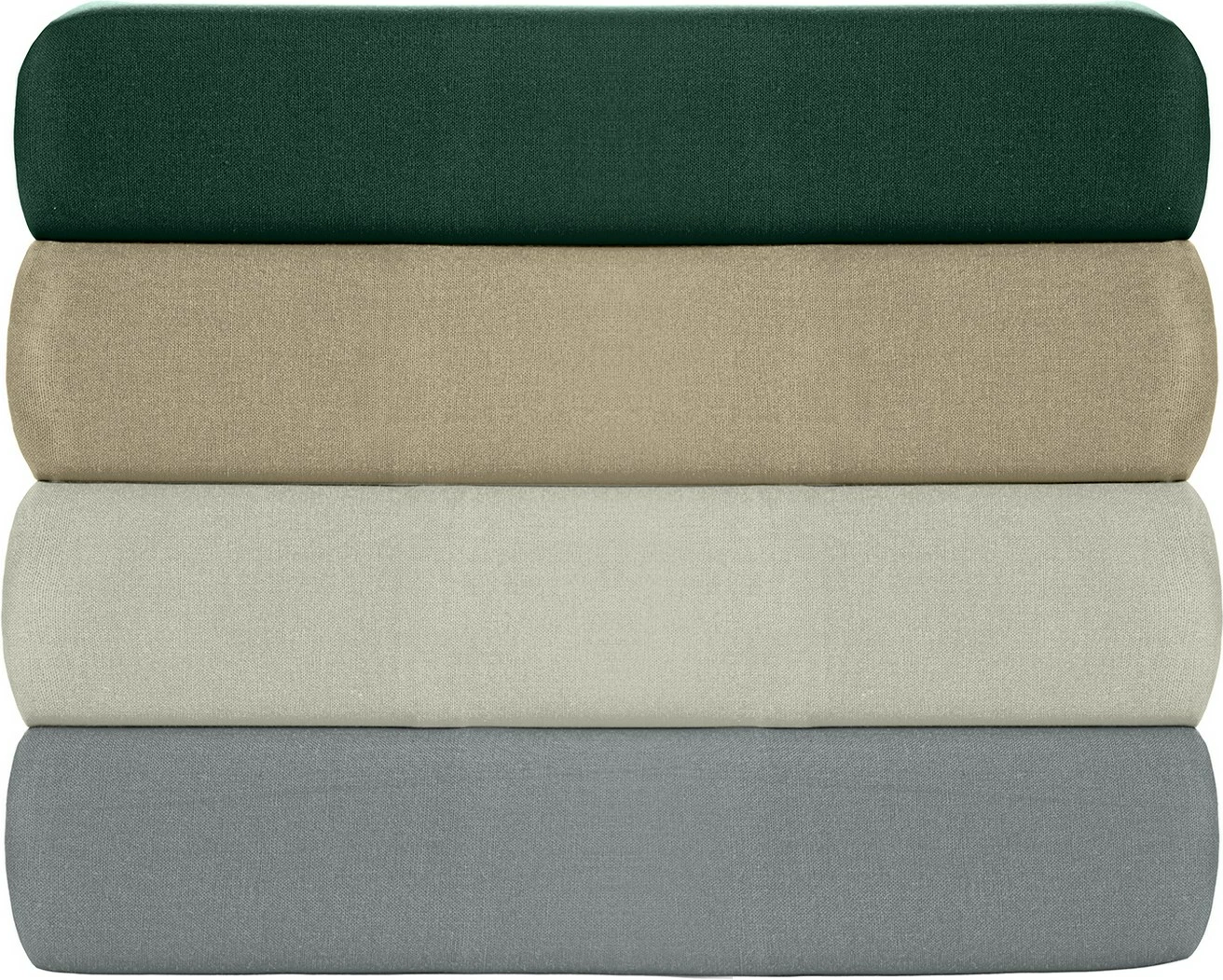 Mbulesë jorgan për teke XXL, pambuk ranforce, ngjyrë e gjelbër, L'essentiel, 155x220cm