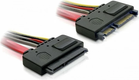 Kabllo SATA DeLOCK 0.5m, SATA I, mashkull/femër, e kuqe