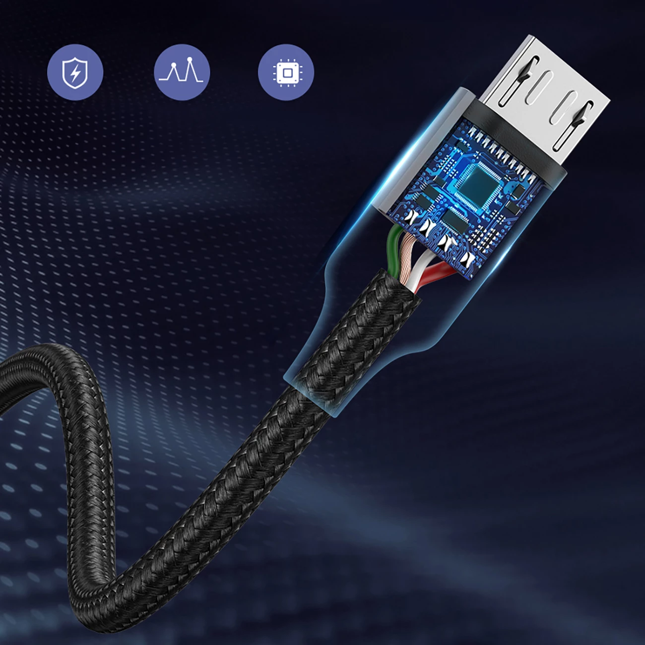 Kabllo Ugreen US290 60148, USB-A në micro USB, 2m, 2.4A, Gri