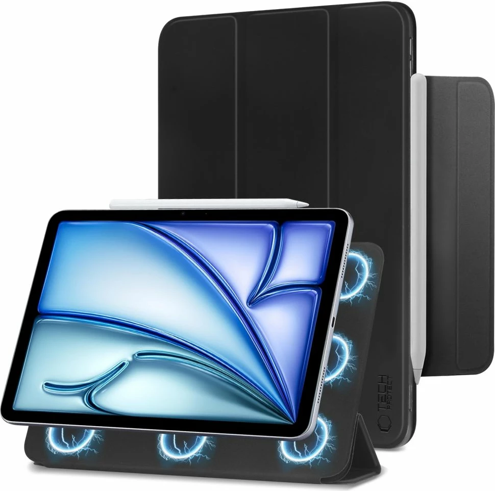 Mbështjellës Tech-Protect SmartCase Magnetic për iPad Air 10.9"/11", i zi