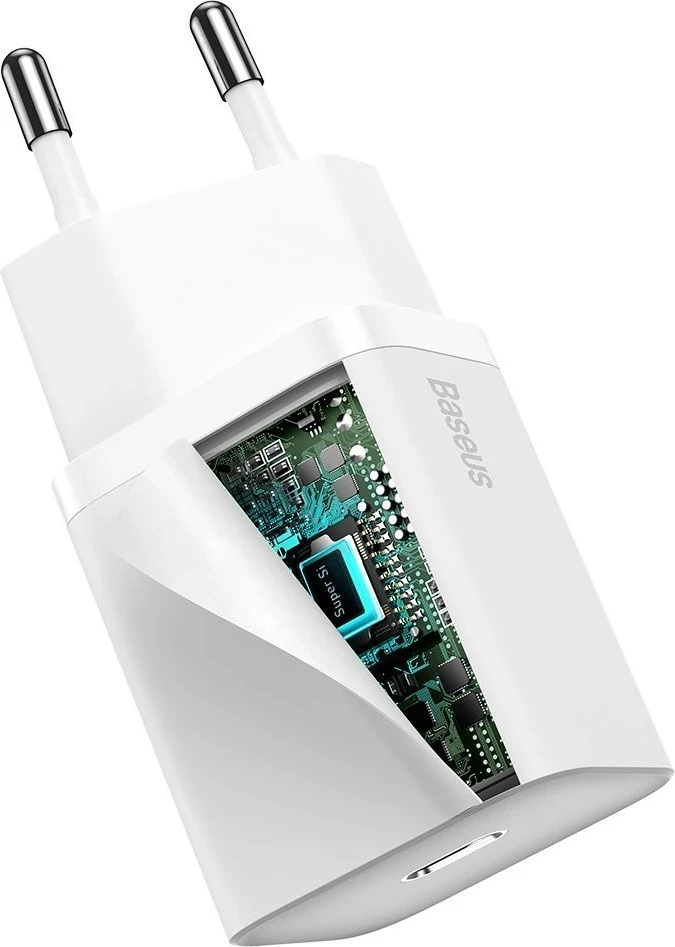 Karikuesi i shpejtë Baseus Super Si Quick Charger 1C 20W, i bardhë