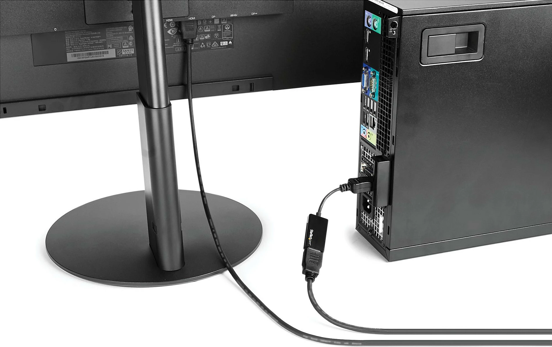Adapter DisplayPort në HDMI StarTech DP2HD4K60S, 4K 60Hz, aktiv, 0.215 m, i zi