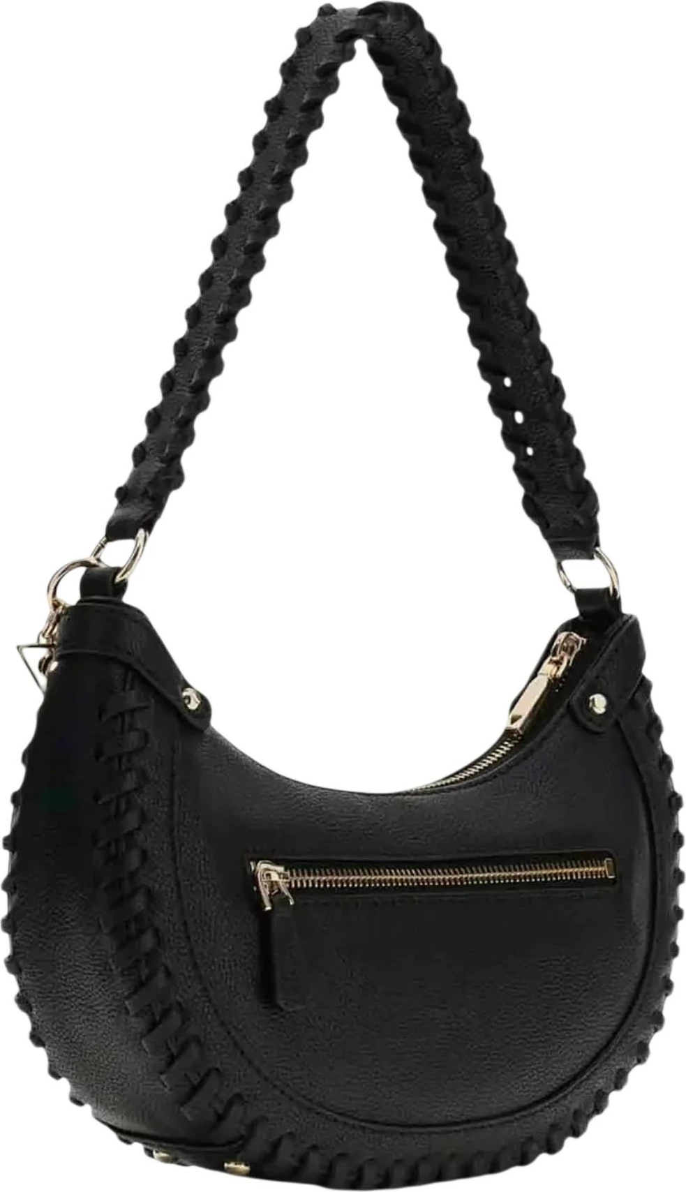 Çantë krahu për femra Guess Lucci Girlfriend Small Satchel HWBG97 50010, e zezë