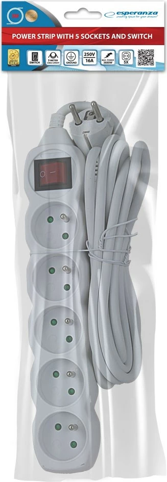 Shirit rryme Esperanza ELK215W, 5 porta, 3 m, Bardhë