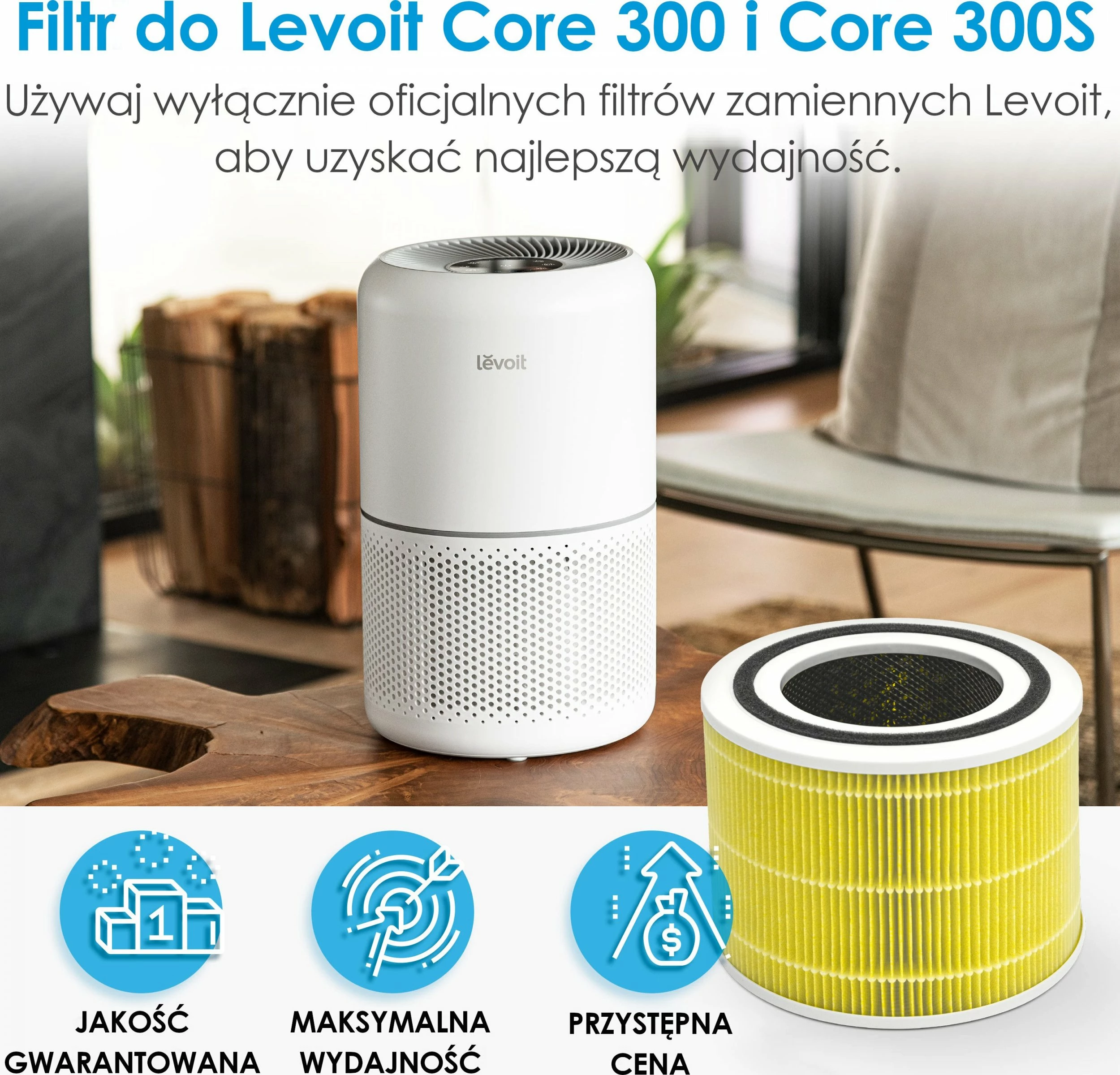 Filter për pastrues ajri Levoit Core 300/300S kundër alergjenëve të kafshëve