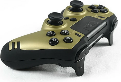 Kontroller gamepad wireless LEXIP Metaltech, për PC/PlayStation 4, RF 2.4GHz, 600mAh, Gold