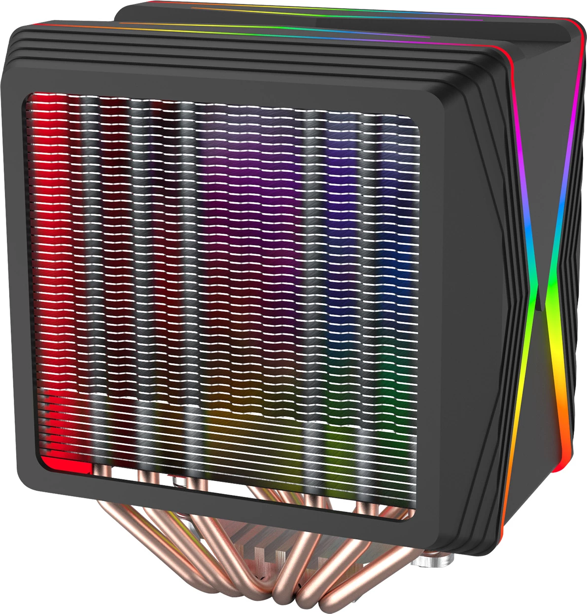 Ftohës CPU Redragon Hodur CC-2188, dual-tower, 1x120mm PWM, ARGB 5V 3-pin, 6 heatpipe, 200W TDP, 168mm, i zi