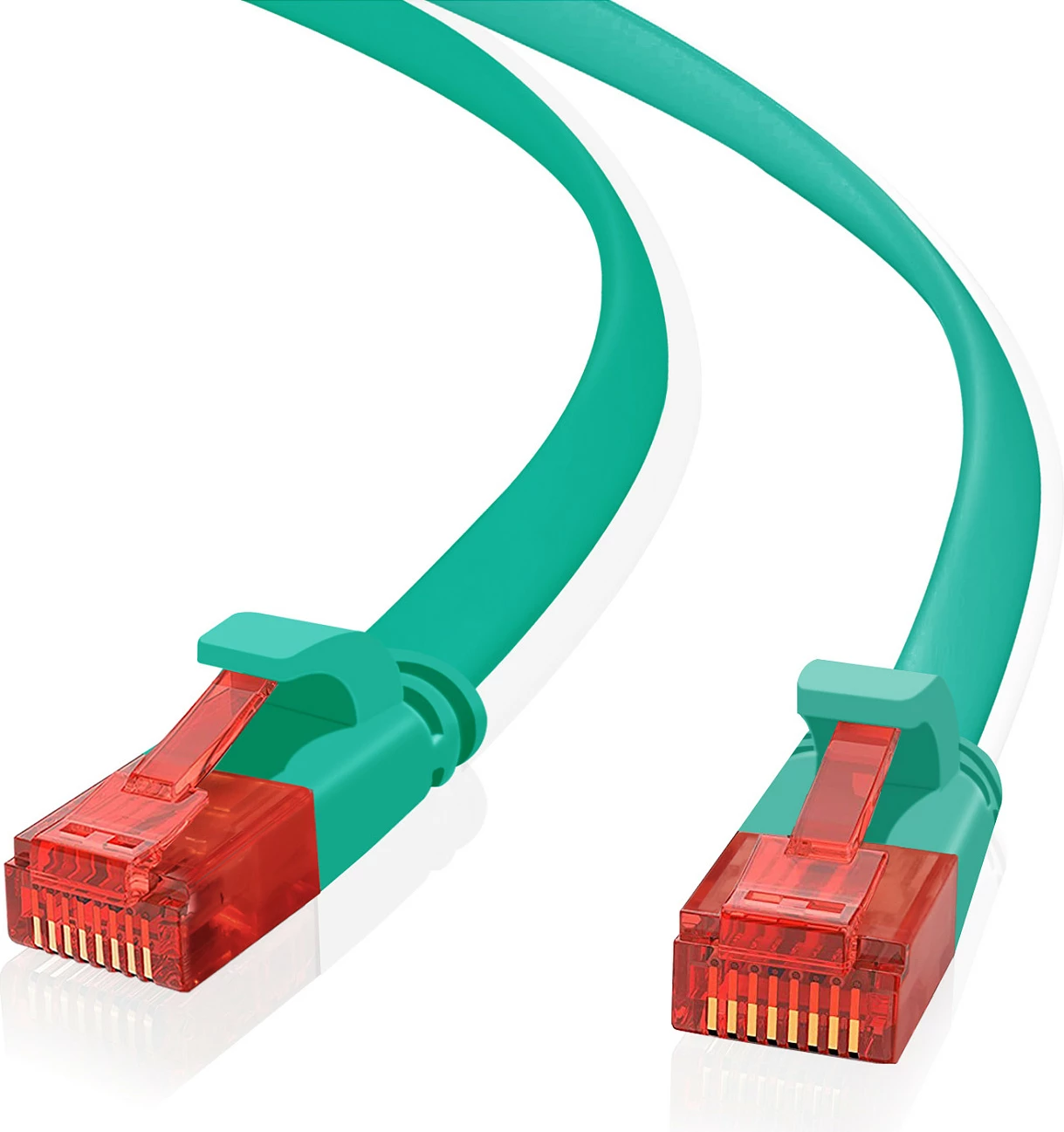 Kabllo rrjeti Helos Cat6 ultraflat 7.5m, RJ45 U/UTP, e gjelbër