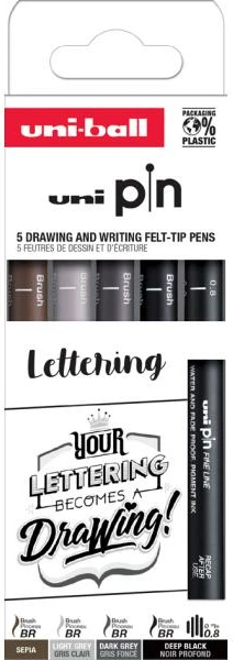 UNI-MARKER FLLAMASTER SET EFB/BR 5/1