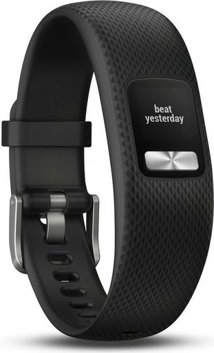 Smartwatch Garmin vívofit 4, rrip i zi, S/M, 365 ditë bateri, waterproof