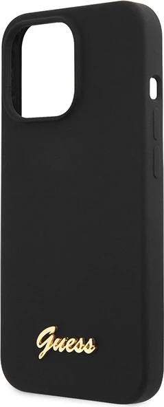 Mbështjellës Guess GUHCP13XLSLMGBK për iPhone 13 Pro Max 6.7", silikon, i zi
