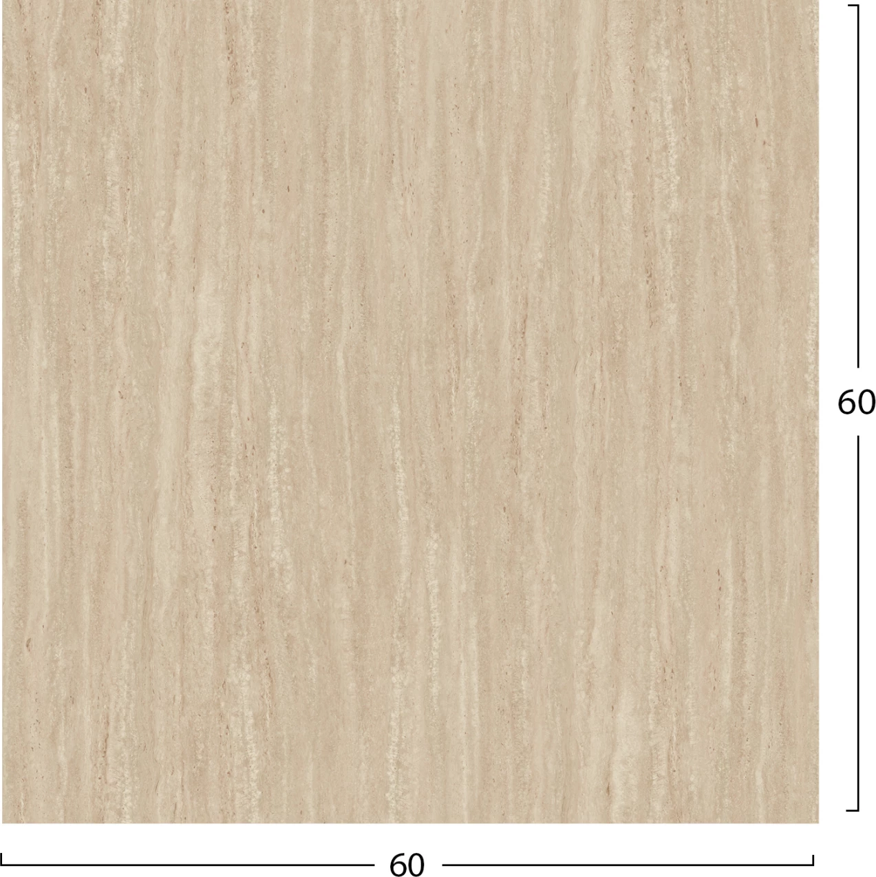 Sipërfaqe tavoline katrore, ngjyrë travertini, HPL FH5837.35, 60x60cm, set prej 2 copë