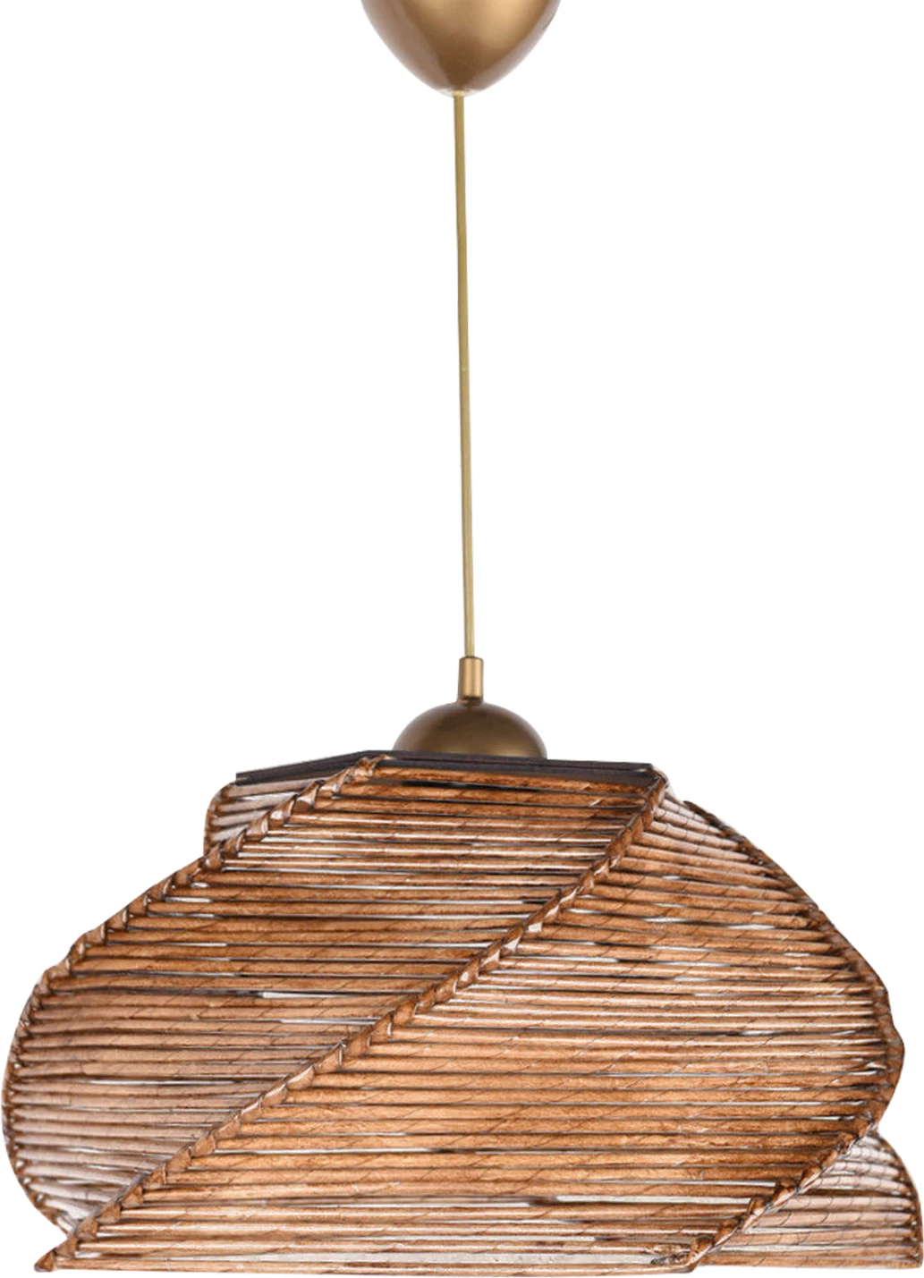 Llambë varëse për brendësi, dru dhe bambu, ngjyrë arre, FH7367.02, 36x36x65 cm