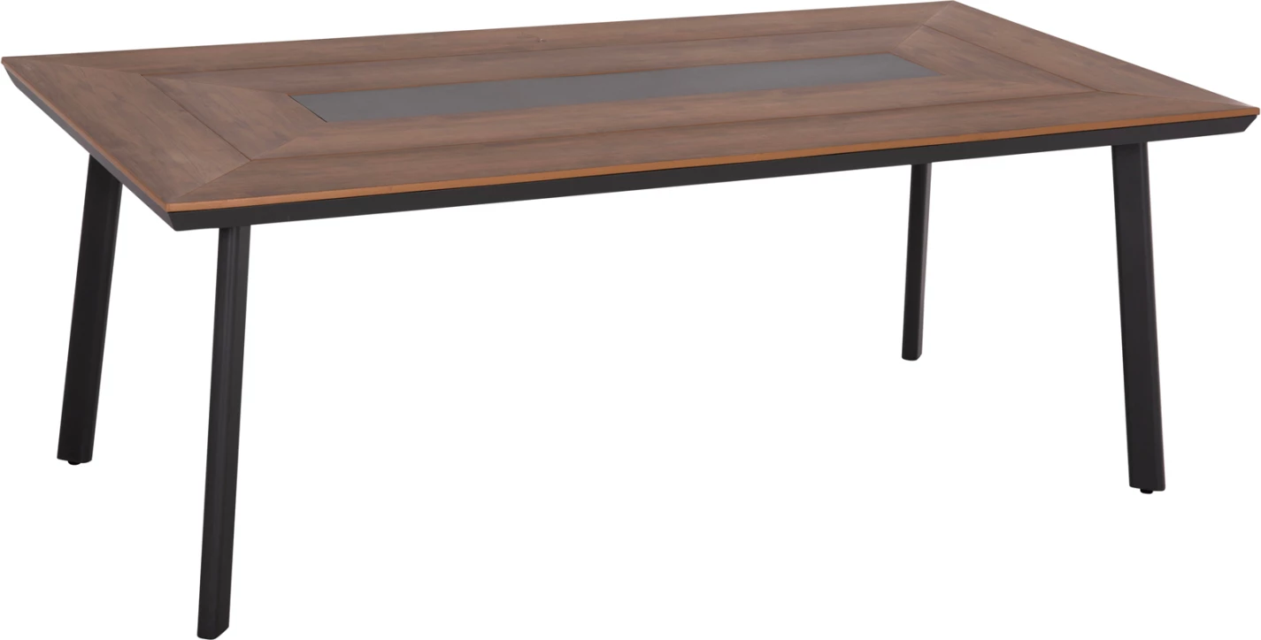 Tavolinë alumini me sipërfaqe tavoline polywood 200x100 gri FH5131.12