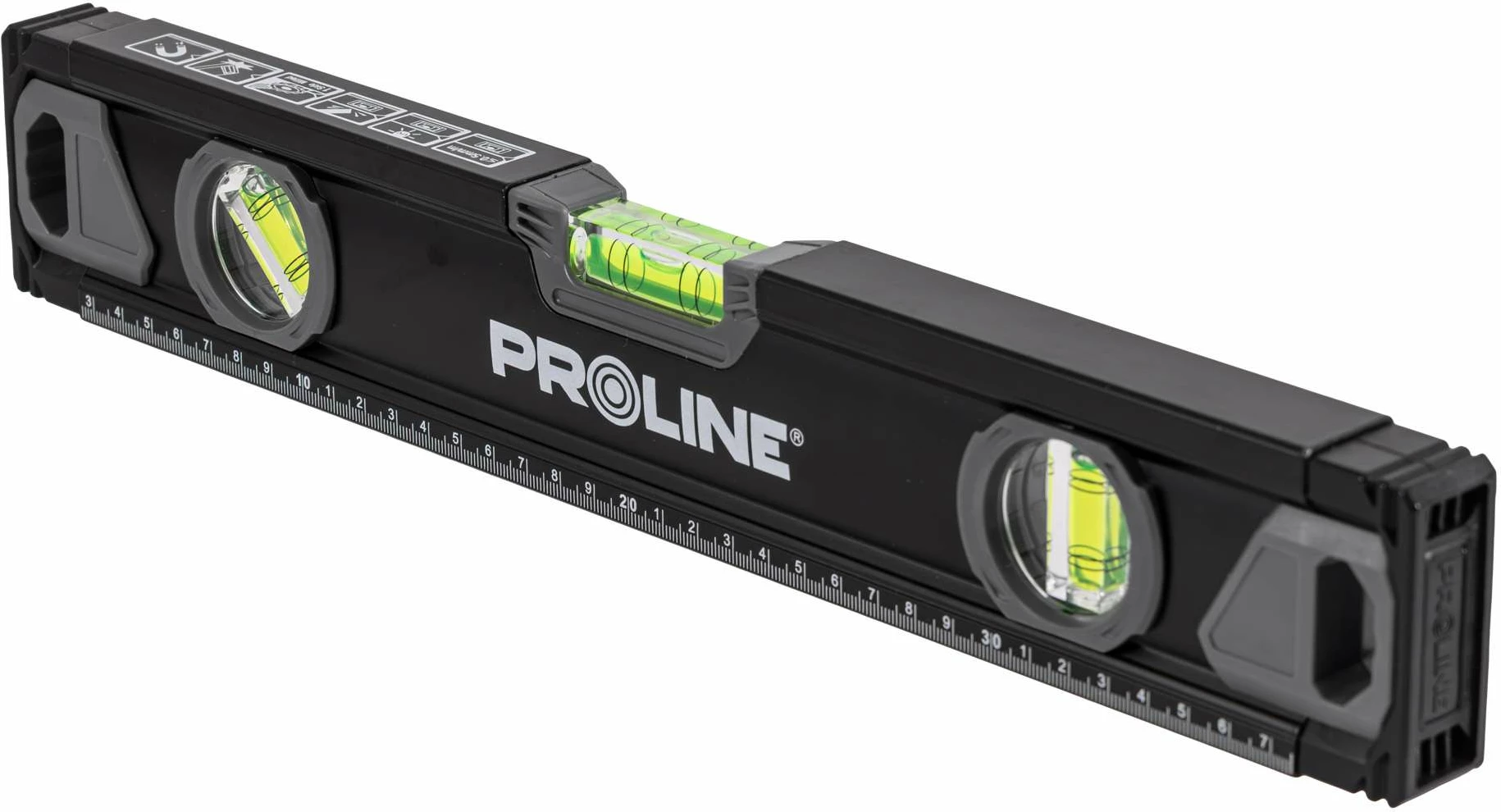 Tehtnicë uji PROLINE Premium 15960, alumin, 3 fiole, 40 cm, magnetike, e zezë
