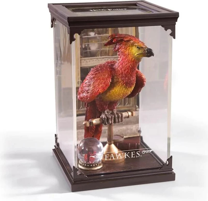 Figurinë NOBLE COLLECTION Harry Potter Magical Creatures Fawkes, 18.5 cm, me kuti akrilike