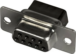 Konektor D-Sub EFB Elektronik E-DFCR/50, femër, i drejtë, metal, i zi