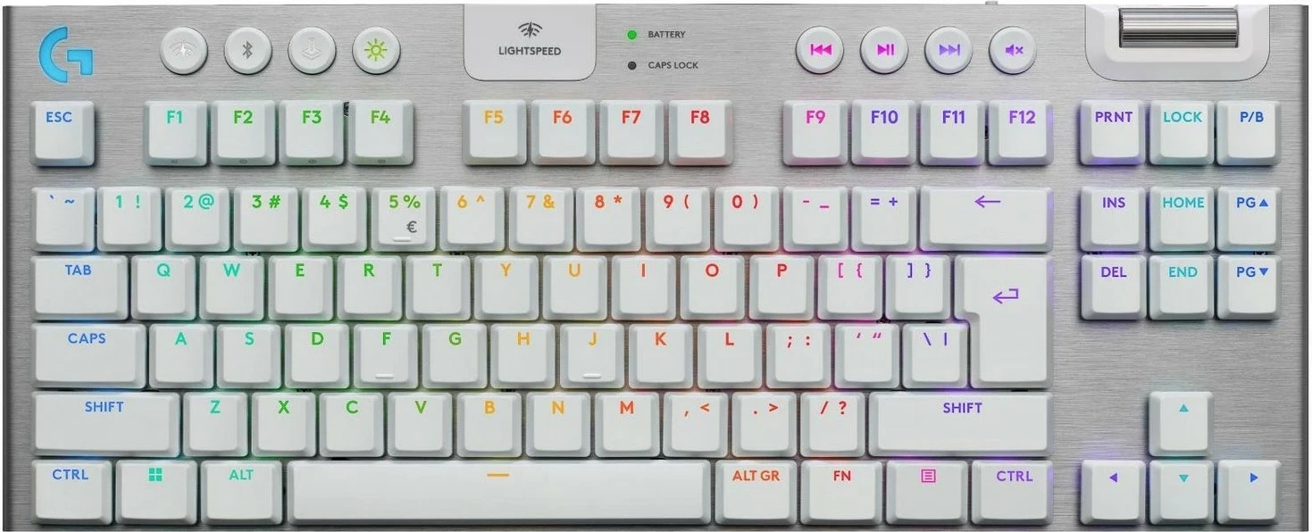 Tastaturë Logitech G915 X TKL, mekanike, RGB, e bardhë
