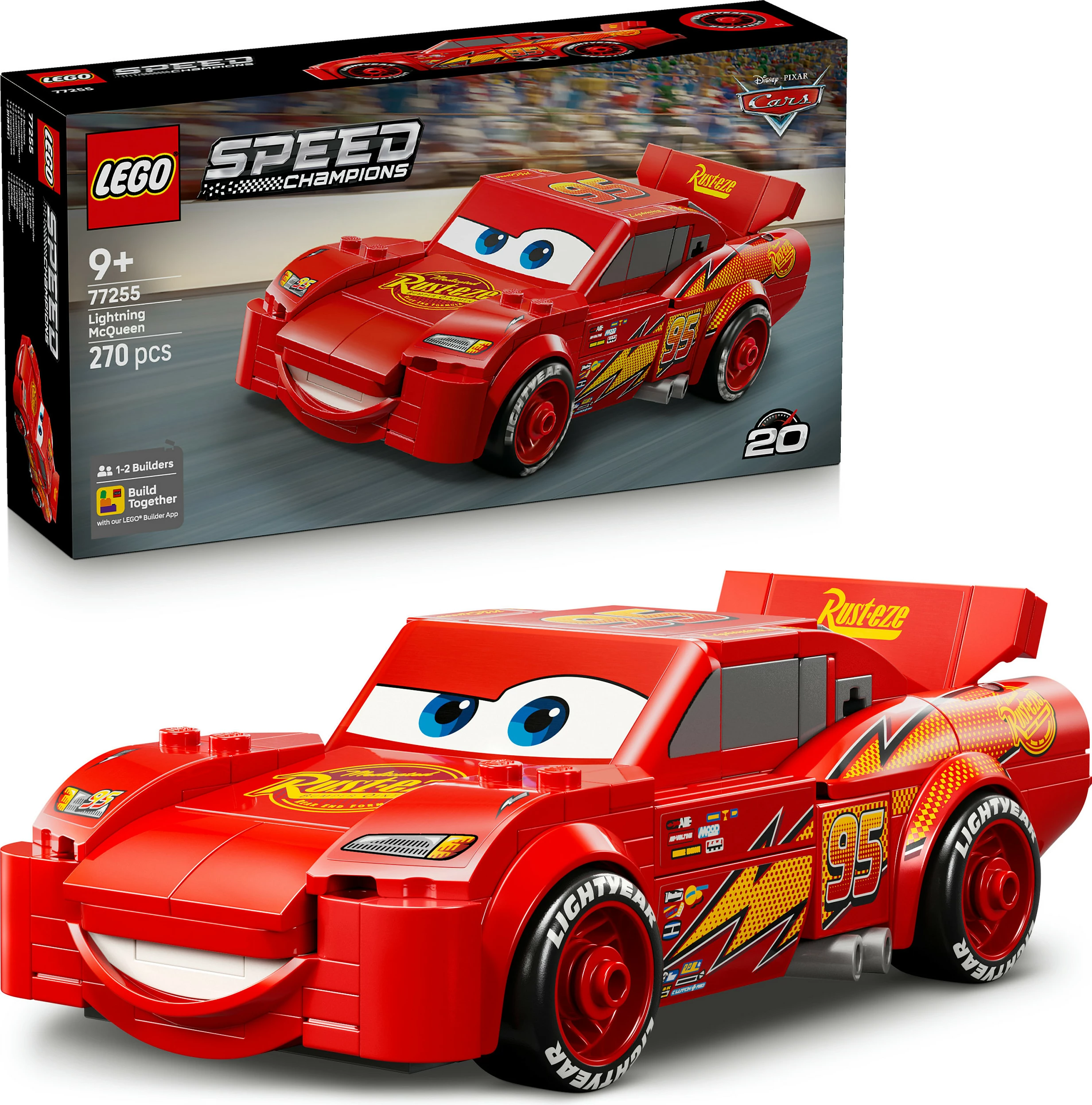 Set ndërtimi LEGO Speed Champions Lightning McQueen 77255, 270 copë, 9+ vjeç, shumëngjyrësh