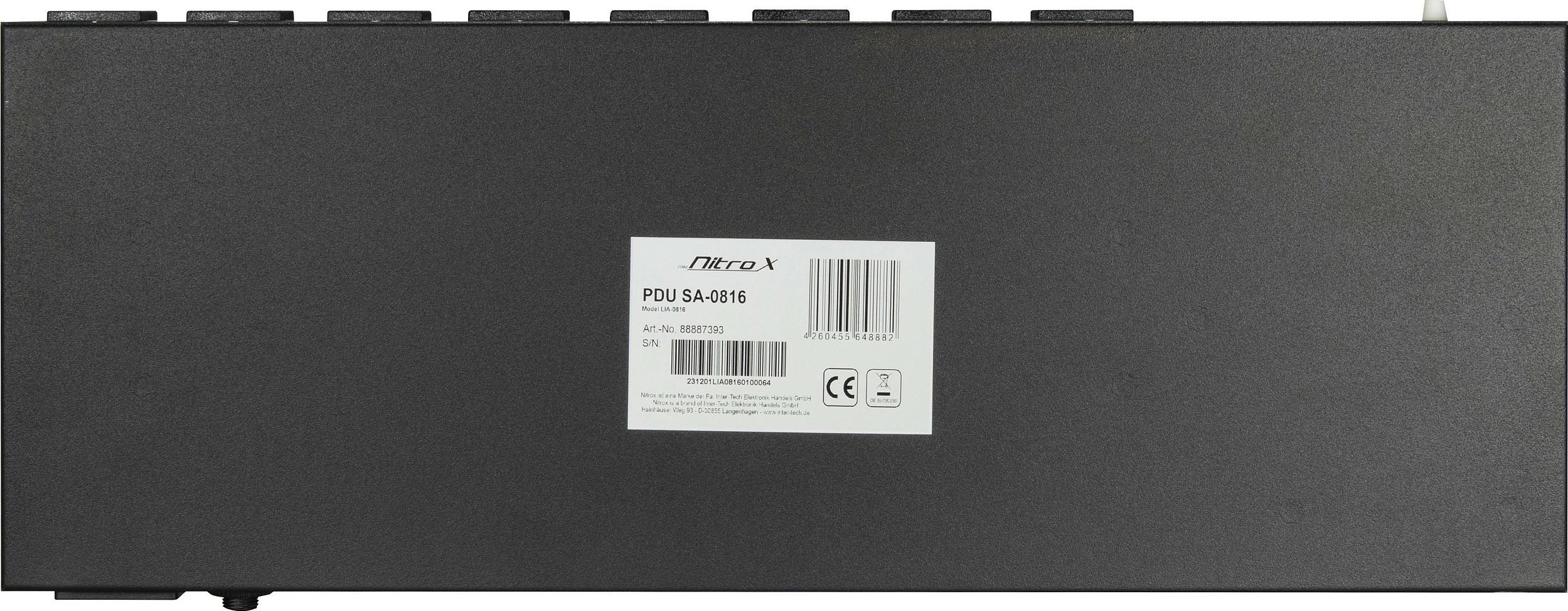 PDU Inter-Tech IPC PDU SA-0816, 16A, për rack 19", 8 dalje IEC, me ekran LCD