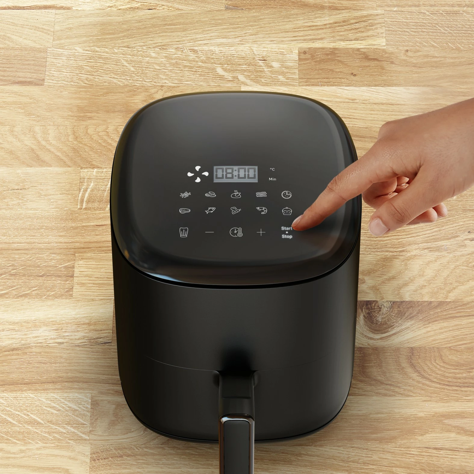 Fritezë me ajër të nxehtë Tefal Easy Fry EY145810, 3 L, E zezë