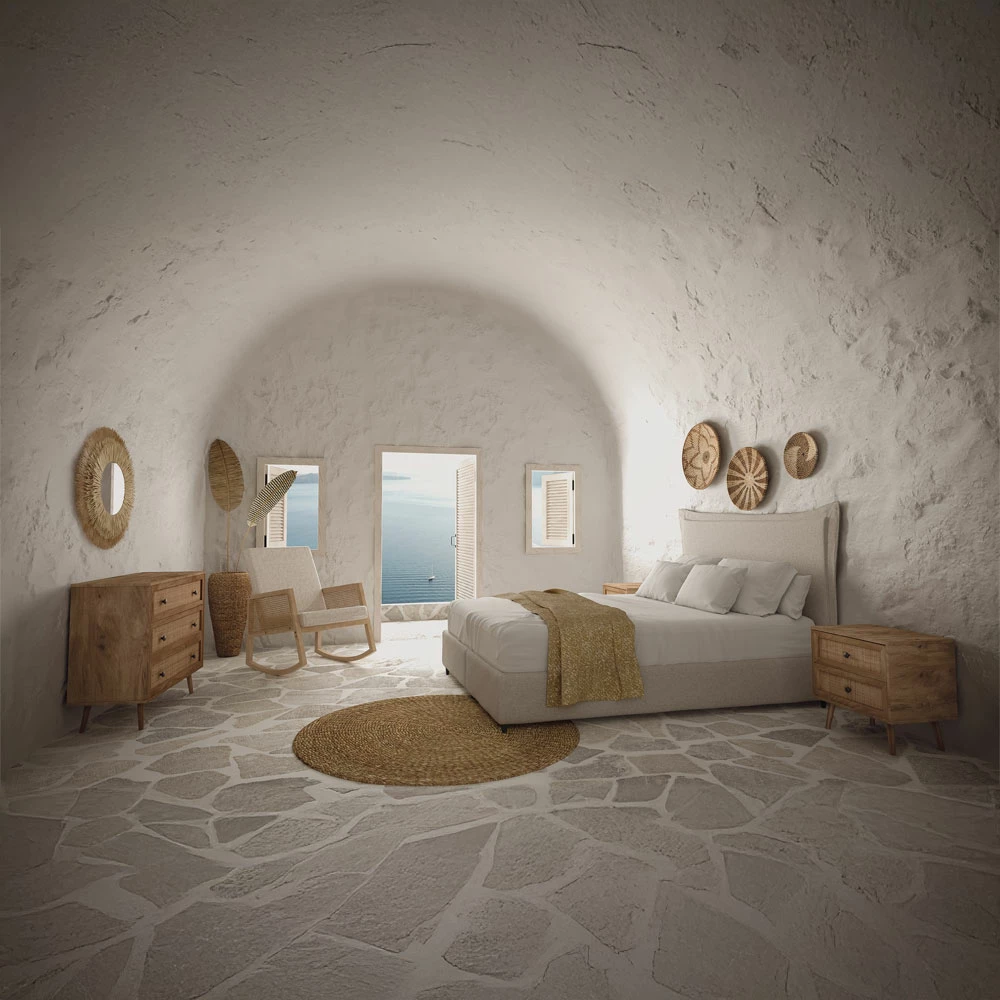 Karrige lëkundëse Ammos, bezhë, 65x82x96cm