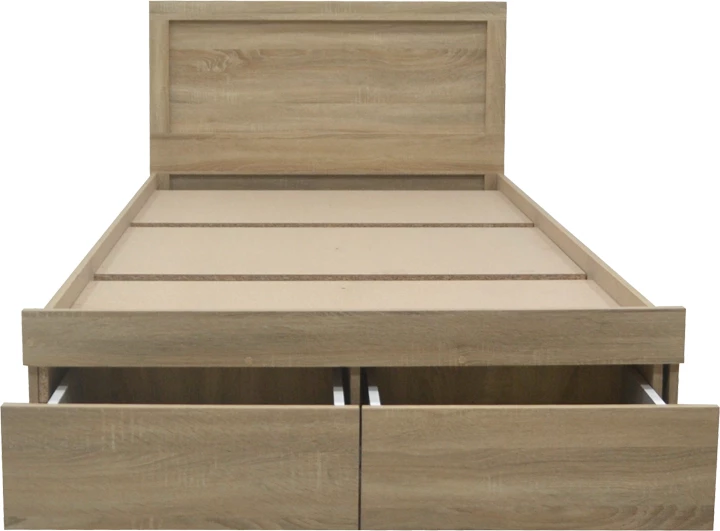 Krevat Olympus me sirtar, ngjyrë lisi e çelët, 120x200cm