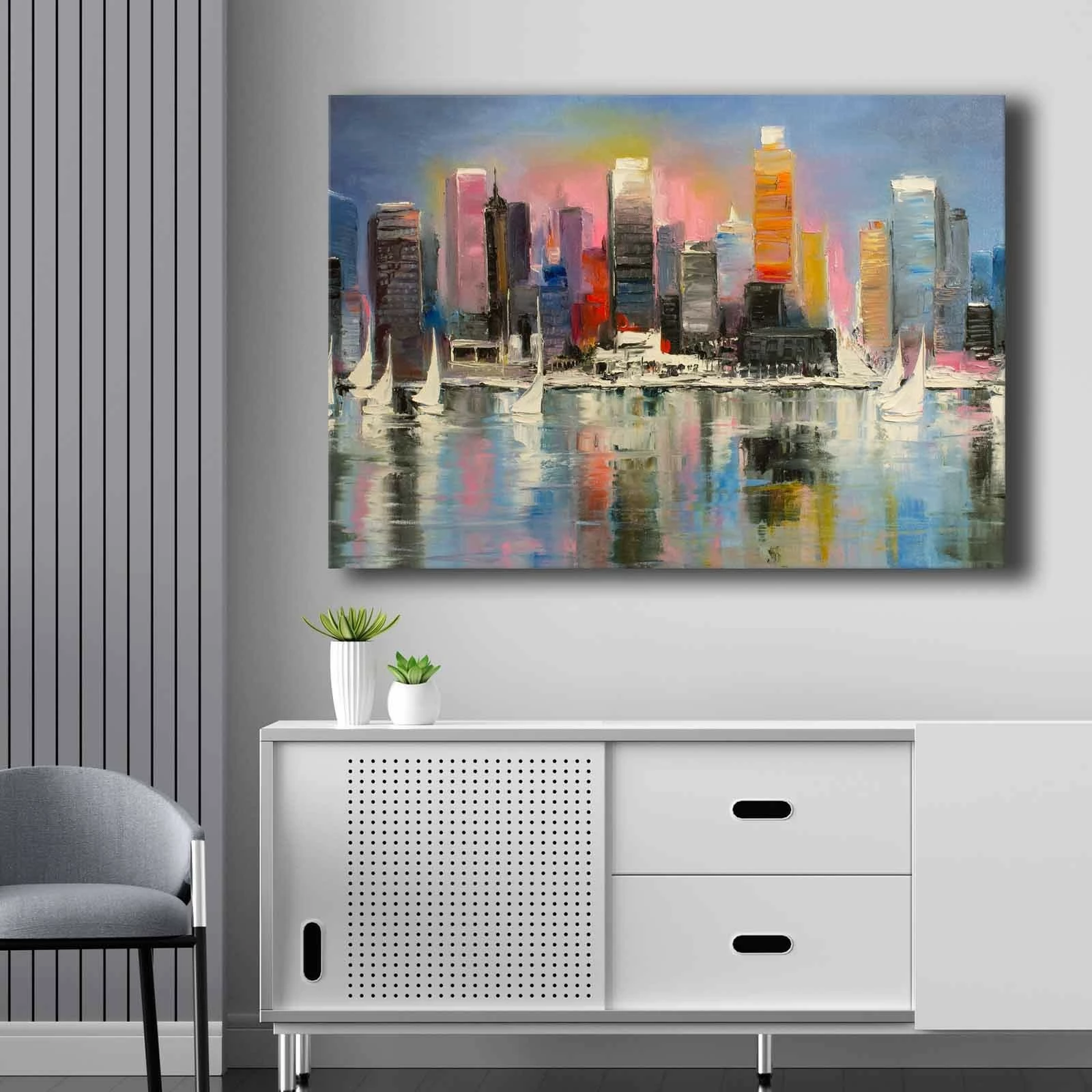Pikturë dekorative në kanavacë, shumëngjyrëshe, 70x100cm, Wallity 70100NISC-004