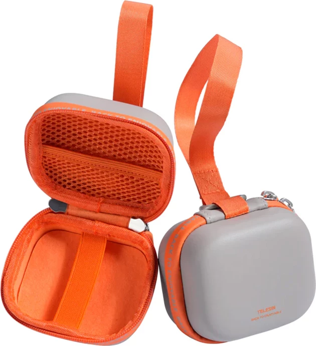 Çantë transporti universale mini për kamera sportive Telesin DisAdv S6-PRC-24GY, EVA, gri-portokalli