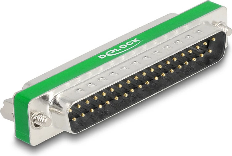 Filtër EMI/HF DeLOCK D-Sub 37-pin, mashkull në femër, Plug & Play, gjelbër/argjend