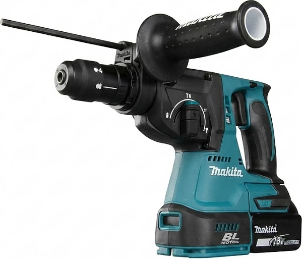 Çekiç shpues me bateri Makita DHR243RT3J, 18V, SDS-Plus, BL motor, blu/zezë