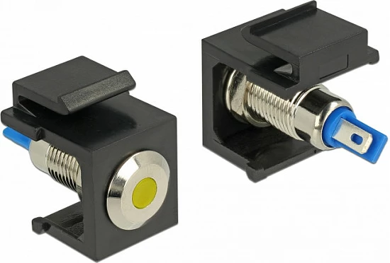 Modul LED Keystone DeLOCK 86462, 6V DC, 3A, zi/blu, inox, verdhë