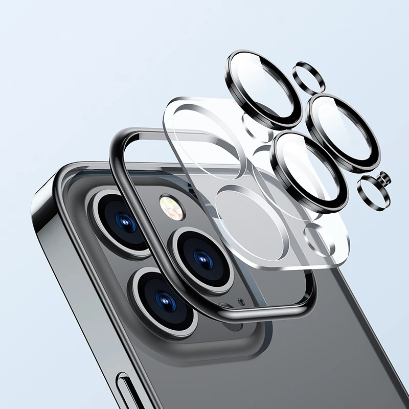Mbështjellës Joyroom JR-14Q3 për iPhone 14 Plus, kornizë metalike, i zi
