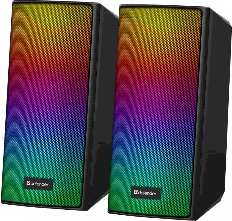 Altoparlantë kompjuteri Defender Spitfire 2.0, Bluetooth, 6W, LED, të zi (set)