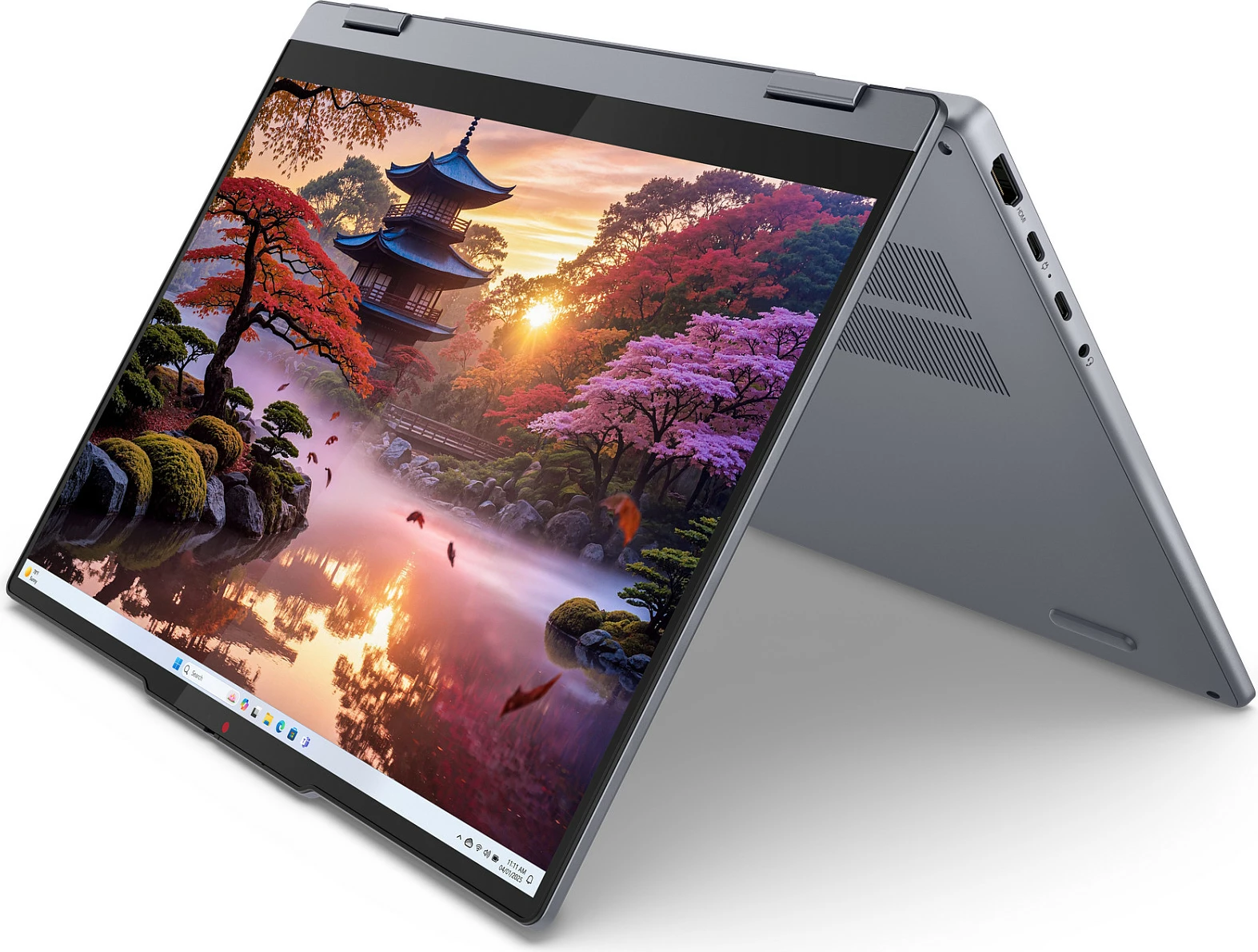 Laptop 2-në-1 Lenovo IdeaPad 5, Ryzen AI 5 340, 16GB RAM Memorje, 512GB SSD, 14" WUXGA, Windows 11 Home, Luna Grey