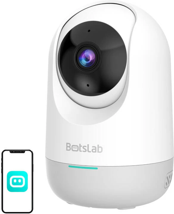 Kamerë sigurie e brendshme Botslab C212, 3MP, 2K, Wi-Fi, rrotulluese, e bardhë