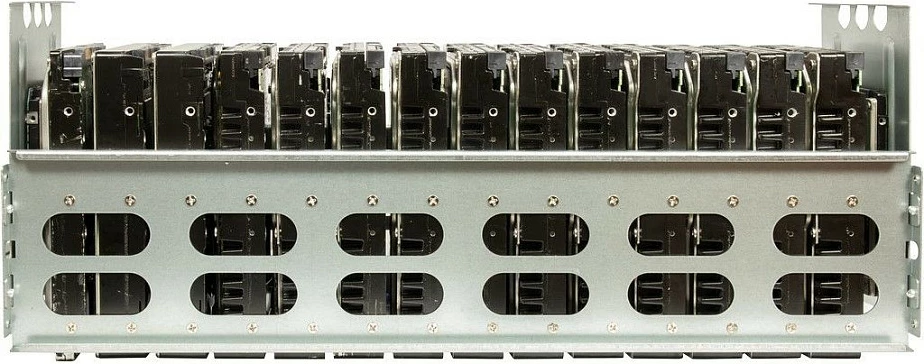 Kasë rack Inter-Tech 4F28, 4U 19", ATX/EATX/micro ATX/Mini-ITX, 28x 3.5" + 4x 2.5", Black/Silver