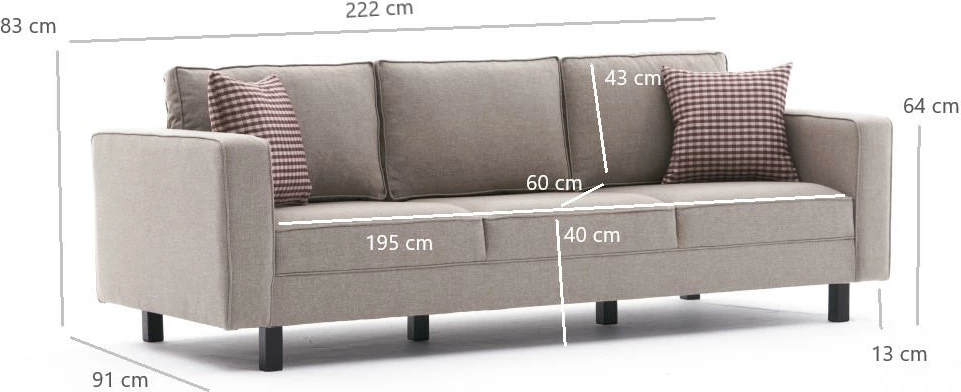 Divan treshe Atelier del Sofa, lino Kale, krem