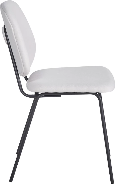 Karrige Pietro I, set prej 4 copash, material tekstili bezhë, këmbë metalike të zeza, 45x55x82.5cm