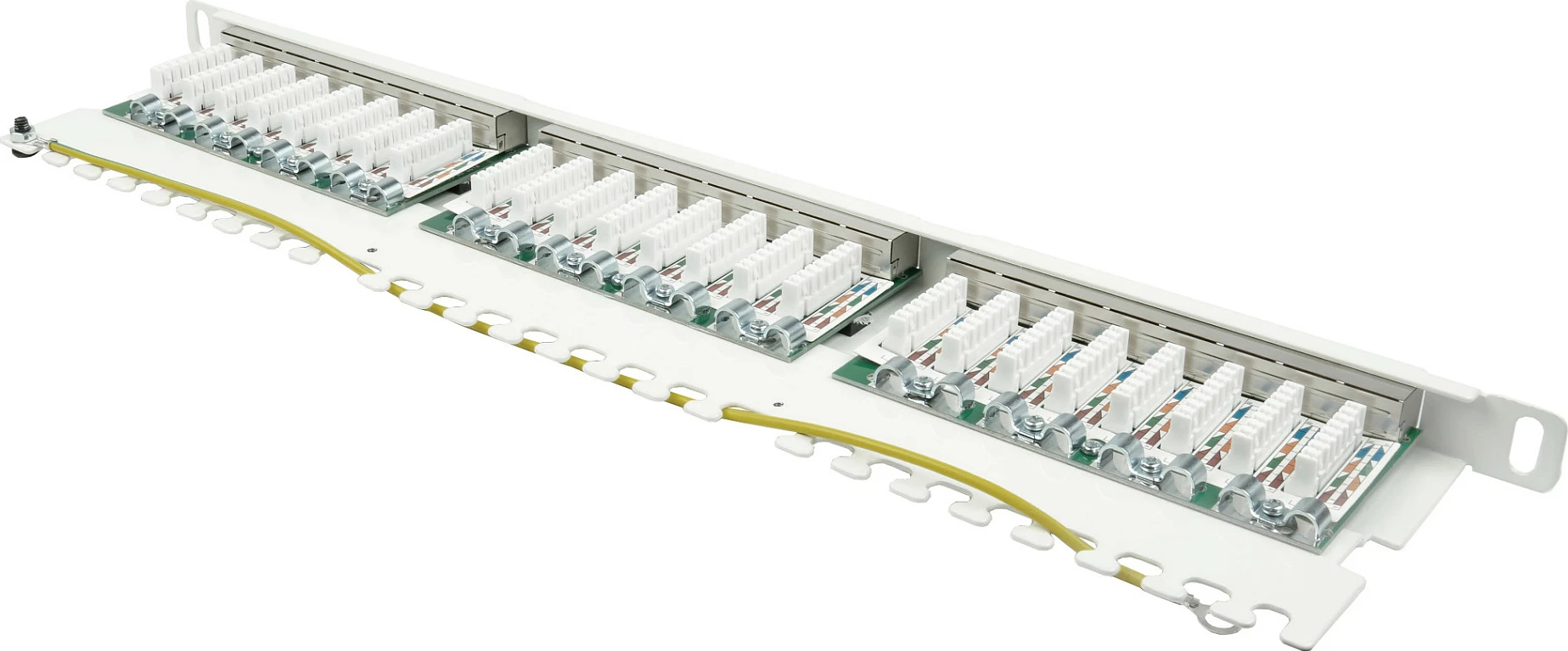 Patch panel rrjeti GoodConnections Alcasa GC-N0137, 24x RJ-45 Cat6, 0.5U, i bardhë