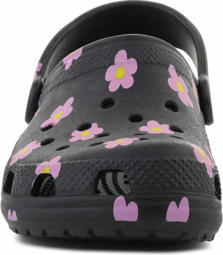 Atlete lifestyle për fëmijë Crocs Classic Flower Clog 212670-001, të zeza