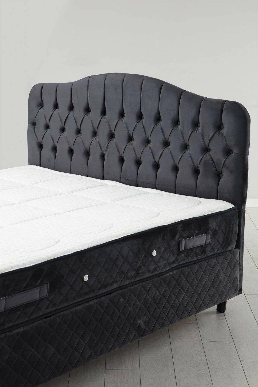 Set dysheku, baza dhe shtrati me koka, ngjyrë antracit, Skye Decor, 160x200 v3