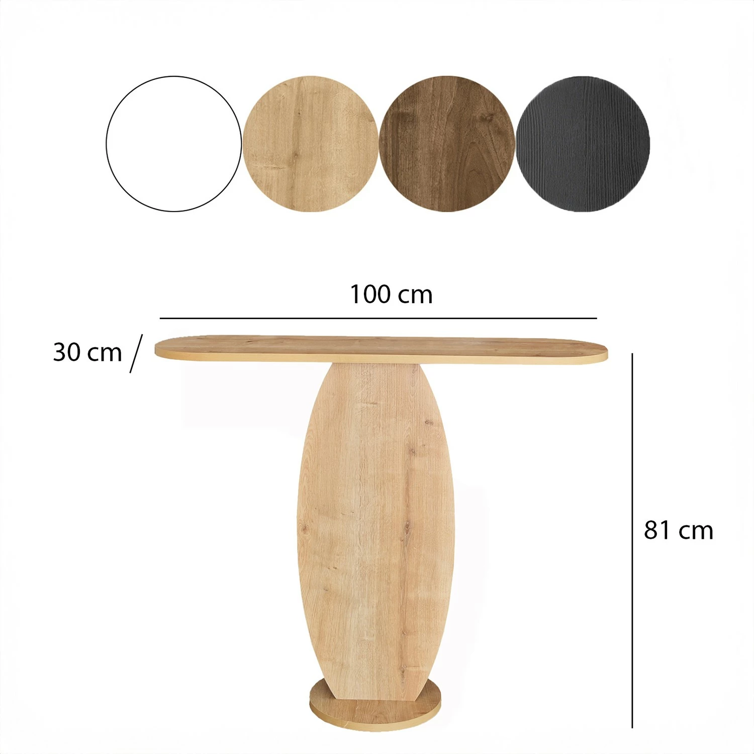 Komodë Hanah Home Ellittica, ngjyrë Sapphire Oak