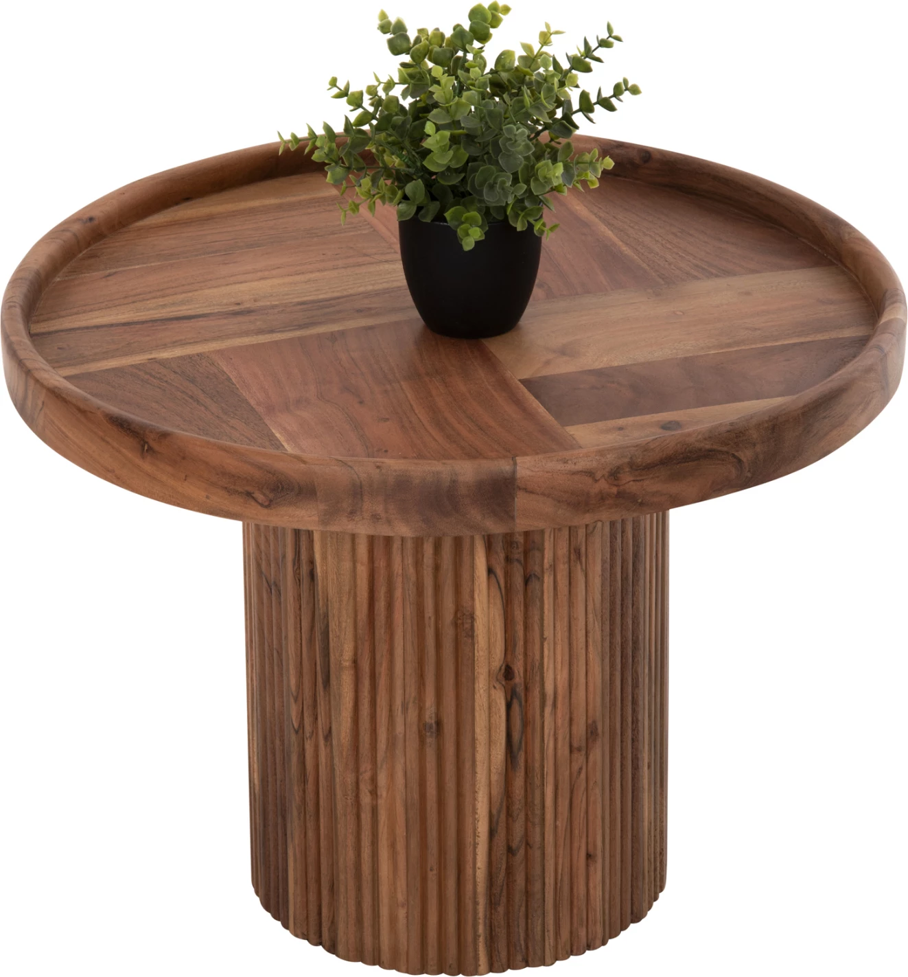Tavolinë kafeje rrethore RAJJEH FH9693 dru akacie ngjyrë natyrale Φ60x45Hcm