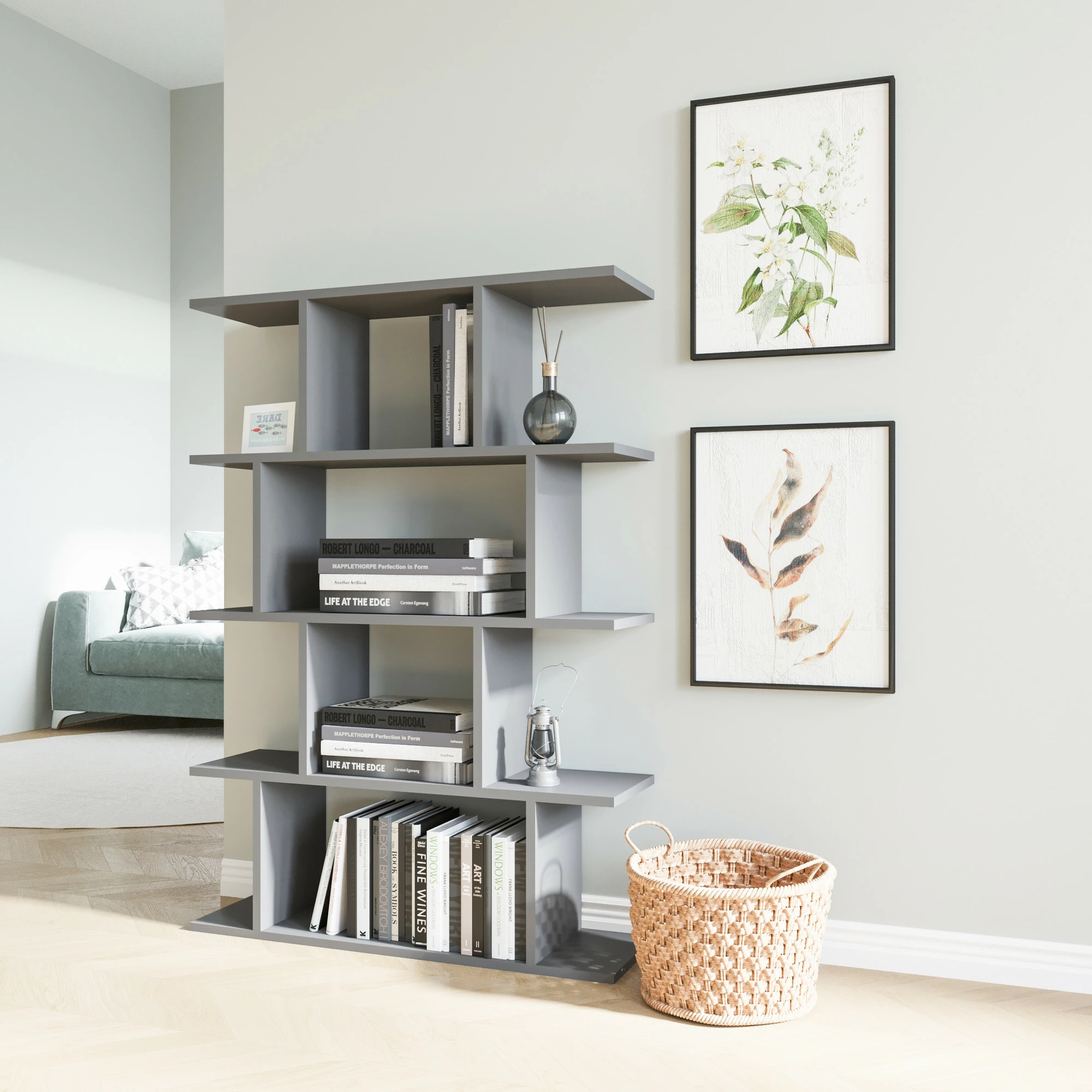 Raft librash Hanah Home, Harmon, antracit