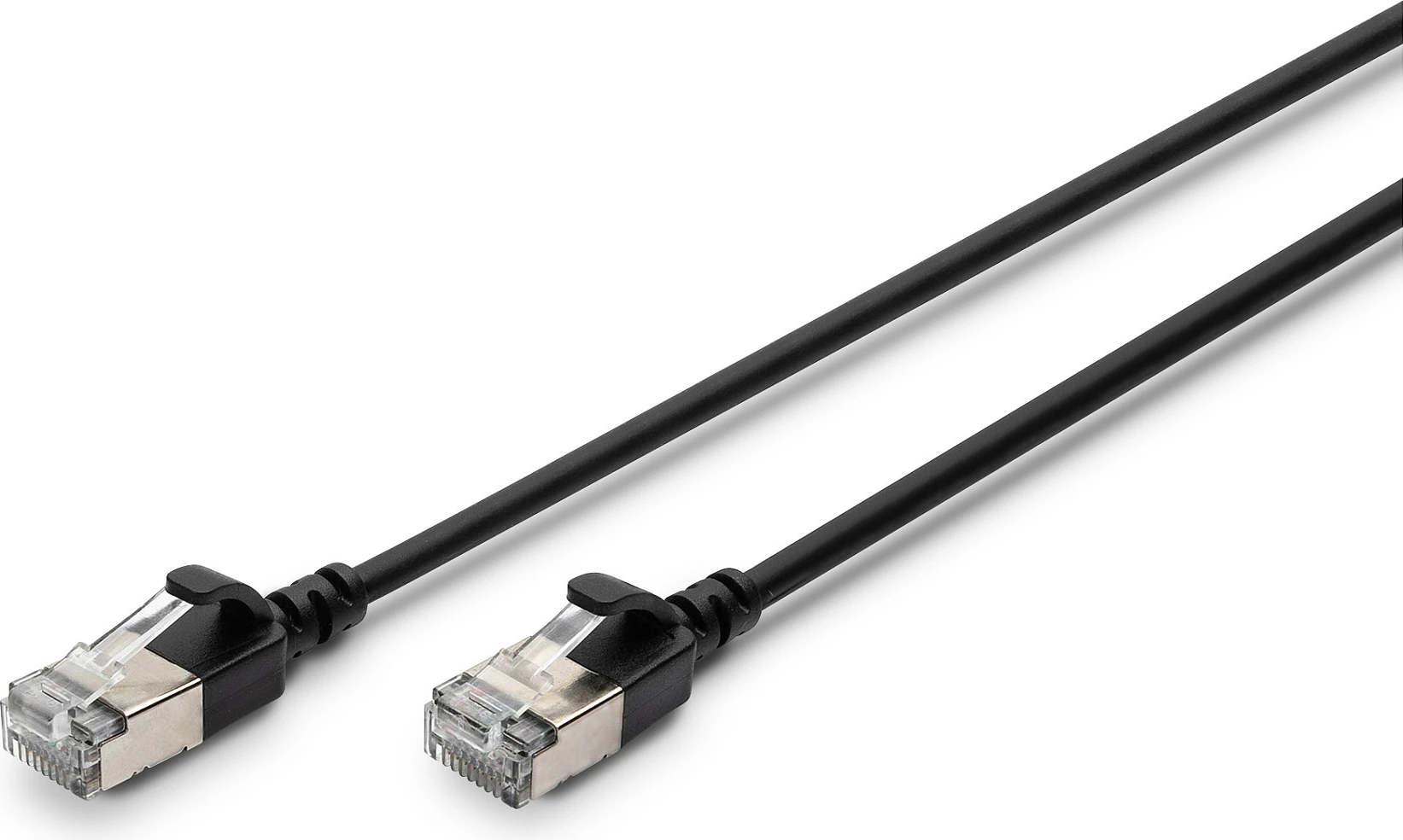 Kabëll rrjetit Digitus CAT 6A F-FTP Slim 0.3m, RJ-45, i zi