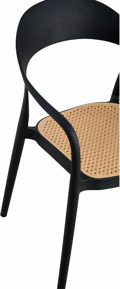 Karrige bistrot, e zezë-natyrale, 57x53x81.5