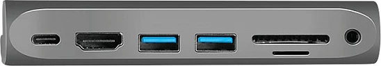 Docking station LogiLink USB 3.2 Gen1, 7 porta, USB-C PD, për iPad, alumin, gri