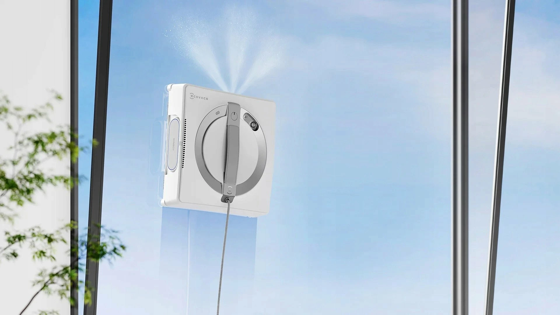 Robot për pastrim xhamash ECOVACS WINBOT W2 PRO, 3000 mAh, 230 ml, i bardhë